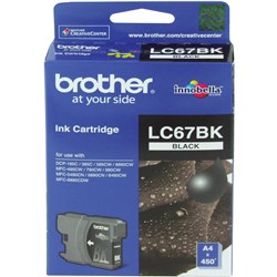 BROTHER INK CARTRIDGE LC-67BK Black  