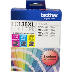 BROTHER INK CARTRIDGE LC-135XLCL3PK Colour Pack