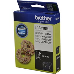 BROTHER INK CARTRIDGE LC-233BK Black  