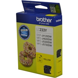 BROTHER INK CARTRIDGE LC-233Y Yellow  