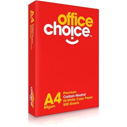 OFFICE CHOICE 80GSM A4 PREMIUM Copy Paper 500 Sheets Ream  