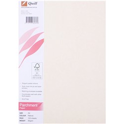 QUILL 90GSM A4 PARCHMENT PAPER Natural 100 Sheets Pack  