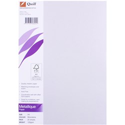 QUILL 120GSM A4 METALLIQUE Paper Moonstone 25 Sheets Pack  