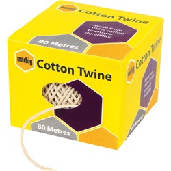 MARBIG STRING & TWINE Cotton Twine 80 Metres Natural
