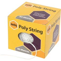 MARBIG STRING & TWINE Poly String 80Mt White 