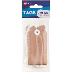AVERY TAG-IT DURABLE TABS Shipping Tag Brown Kraft Size 3 Pack of 24