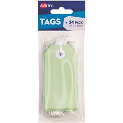 AVERY TAG-IT DURABLE TABS Shipping Tag Pastel Green Size 3 Pack of 24