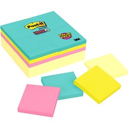 POST-IT MIAMI 654-24SSCYM Super Sticky Notes-76mmx76mm Pack of 24, 90 Sheets/Pack