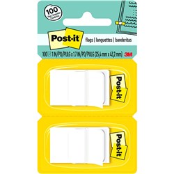 POST-IT 680-WE2 FLAGS 25x43mm White - Twin Pack 