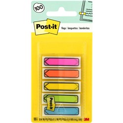 POST-IT 684-ARR2 ARROW FLAGS Bright Blue Green Orange Pink Yellow 12x43 Pack of 100