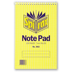 SPIRAX 563 NOTEBOOK REPORTER 100 Page 200x127mm T/O 