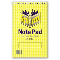 Spirax 563A Notebook Reporter 200 Page 200x127mm T/O 