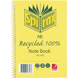 SPIRAX 813 RECYCLED NOTEBOOK A6 100 Page 