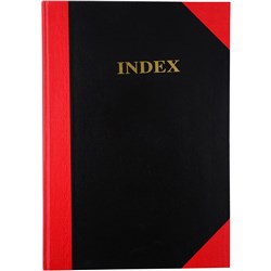 CUMBERLAND NOTEBOOK A4 Indexed 100 Page Ruled Blk 