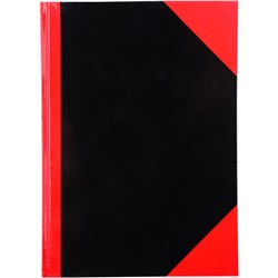 RED AND BLACK NOTEBOOK Gloss Cover A4 100 Leaf Cumberland