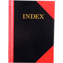 RED AND BLACK NOTEBOOK Gloss Cover A6  Cumberland 100 Leaf Indexed