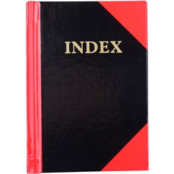 RED AND BLACK NOTEBOOK Gloss Cover A7  Cumberland 100 Leaf Indexed