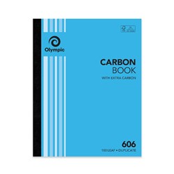 OLYMPIC RULED CARBON BOOKS 606 Dup 100Leaf 250x200mm 