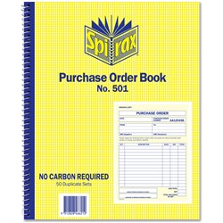 SPIRAX 501 PURCHASE ORDER BOOK Quarto 