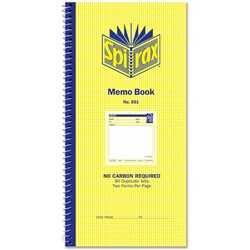 Spirax 551 Memo Book NCR 80 Duplicate Sets S/O 