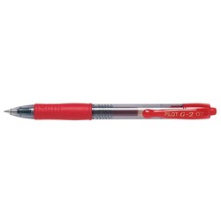 PILOT G2 GEL INK PEN Retractable Fine Red 