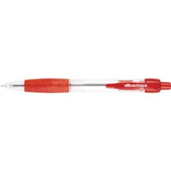 OFFICE CHOICE BALLPOINT Retractable Pen Medium Red 