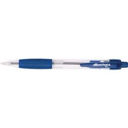 OFFICE CHOICE BALLPOINT Retractable Pen Medium Blue 