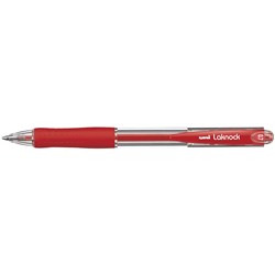 UNIBALL LAKNOCK BALLPOINT PEN Retractable Fine 0.7mm Red 