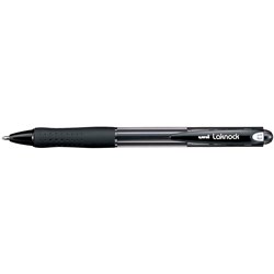 UNIBALL LAKNOCK BALLPOINT PEN Retractable Med 1.0mm Black 