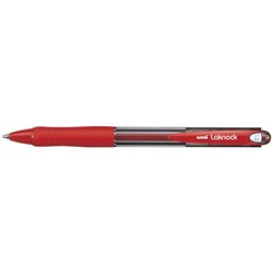 UNIBALL LAKNOCK BALLPOINT PEN Retractable Med 1.0mm Red