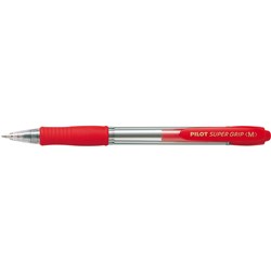 PILOT BPGP-10R SUPERGRIP PEN Retractable Medium Red 