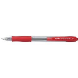 PILOT BPGP-10R SUPERGRIP PEN Retractable Fine Red 