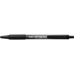 BIC SOFTFEEL BALLPOINT Retractable Pen Black 