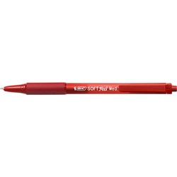 BIC SOFTFEEL BALLPOINT Retractable Pen Red 