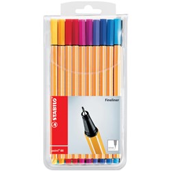 STABILO POINT 88 FINELINER Assorted - Wallet of 20 