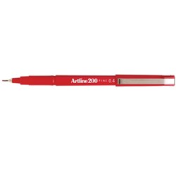 ARTLINE 200 FINELINER PEN 0.4mm Red 