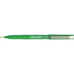 ARTLINE 200 FINELINER PEN 0.4mm Green 