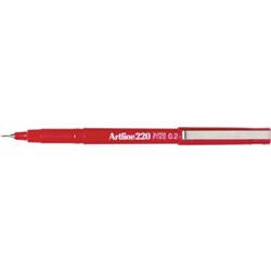 ARTLINE 220 FINELINER PEN 0.2mm Red 