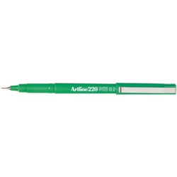 ARTLINE 220 FINELINER PEN 0.2mm Green 