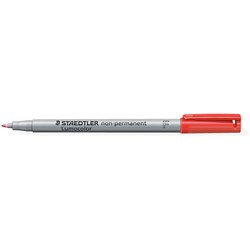 STAEDTLER 316 LUMOCOLOR PENS Non-Perm Fine 0.6mm Red 