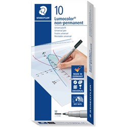 STAEDTLER 315 LUMOCOLOR PENS Non-Perm Med 1.0mm Blue Box of 10