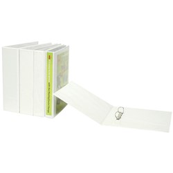 MARBIG ENVIRO INSERT BINDERS Clearview A5 2D Ring 25mm White