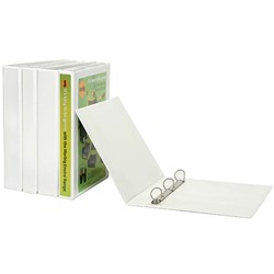 MARBIG ENVIRO INSERT BINDERS Clearview A4 2D Ring 19mm Wht 