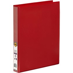 MARBIG ENVIRO INSERT BINDERS Clearview A4 3D Ring 25mm Red 