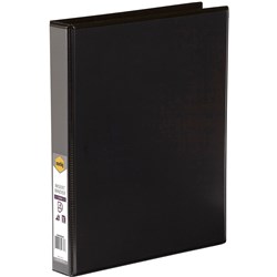 MARBIG ENVIRO INSERT BINDERS Clearview A4 4D Ring 25mm Blk 