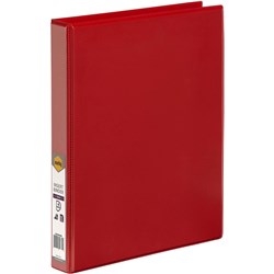 MARBIG ENVIRO INSERT BINDERS Clearview A4 4D Ring 25mm Red 