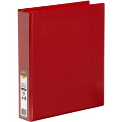 MARBIG ENVIRO INSERT BINDERS Clearview A4 2D Ring 38mm Red 