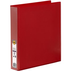 MARBIG ENVIRO INSERT BINDERS Clearview A4 3D Ring 38mm Red 