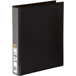 MARBIG ENVIRO INSERT BINDERS Clearview A4 4D Ring 38mm Blk 