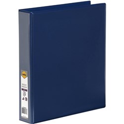 MARBIG ENVIRO INSERT BINDERS Clearview A4 4D Ring 38mm Blue 